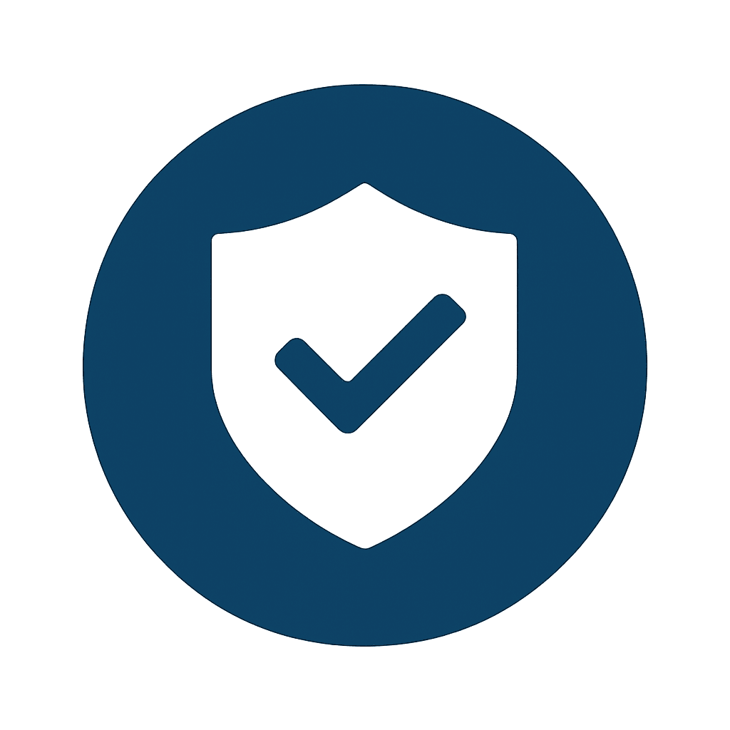 Total Satisfaction icon - shield with checkmark